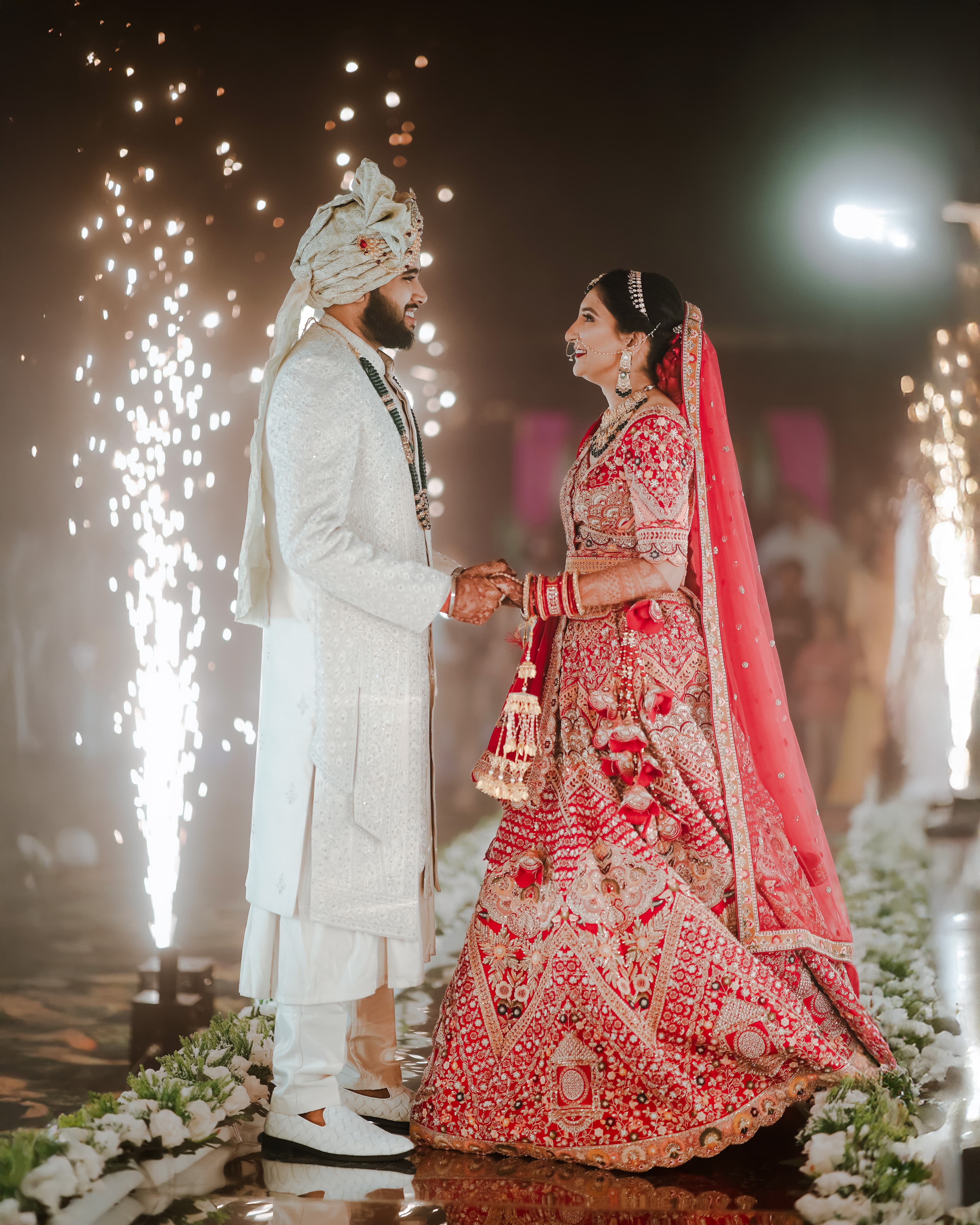 Grand wedding ceremony in a European estate